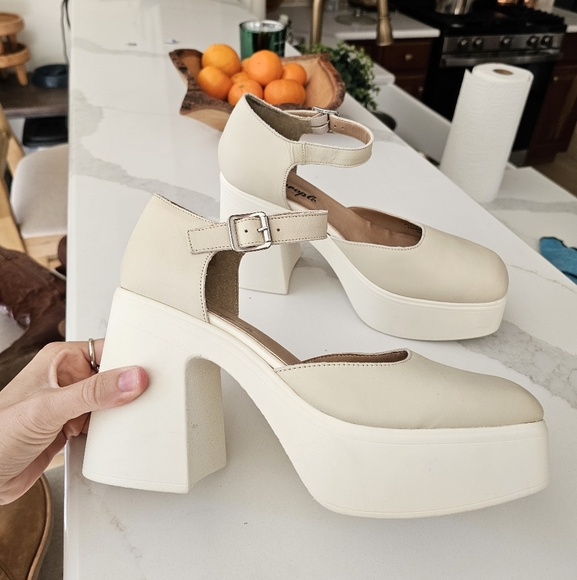 Free People Gwen Platform Mary Janes Moonlight - Picture 3 of 13